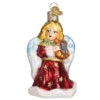 Old World Christmas - Red Angel With Lyre Ornament