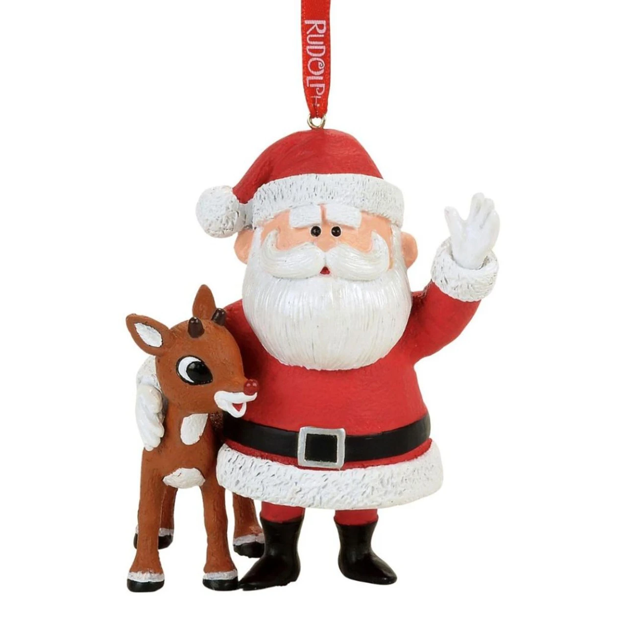 Rudolph And Santa Ornament 3 Rudolph And Santa Ornament