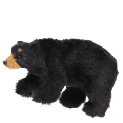 5" Furry Black Bear Ornament