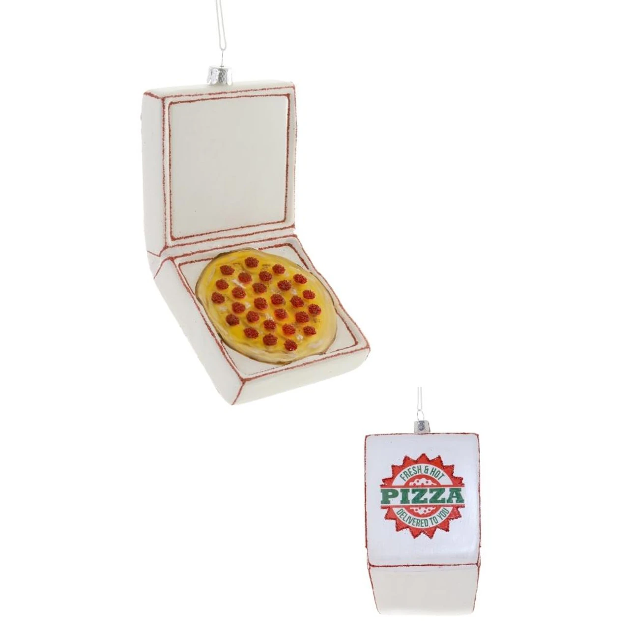 Cody Foster & Co - Take Out Pizza Glass Blown Ornament 3 Cody Foster & Co - Take Out Pizza Glass Blown Ornament
