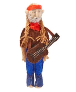 Silk Road Bazaar- Willie Nelson Ornament, The Historical Ornament Collection, 6.5 Inch
