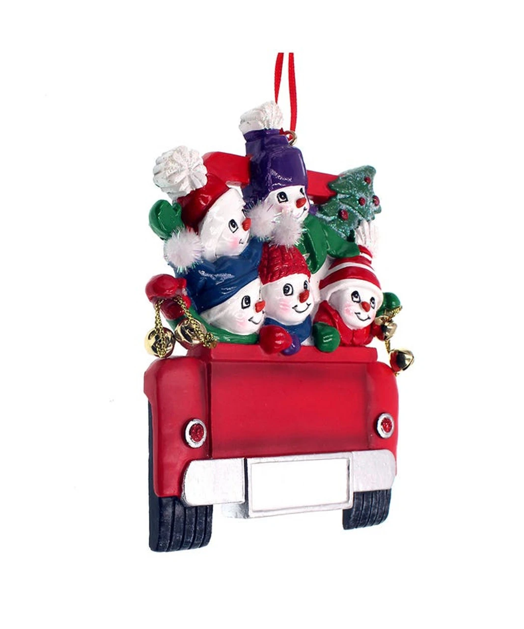 Kurt Adler Personalized Snowman Family Of 5 On Truck Ornament 4 Kurt Adler Personalized Snowman Family Of 5 On Truck Ornament - Image 2
