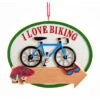Kurt Adler Personalized I Love Biking Ornament