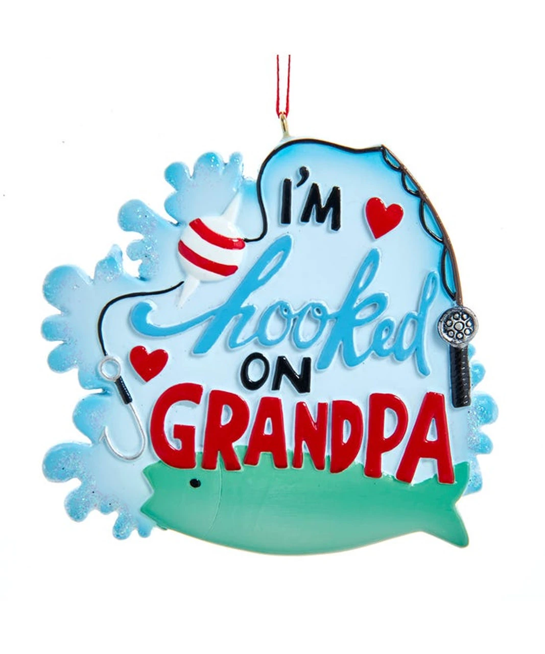 Kurt Adler Personalized I'm Hooked On Grandpa Ornament 3 Kurt Adler Personalized I'm Hooked On Grandpa Ornament