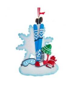 Kurt Adler Personalized Ski Equipment Ornament