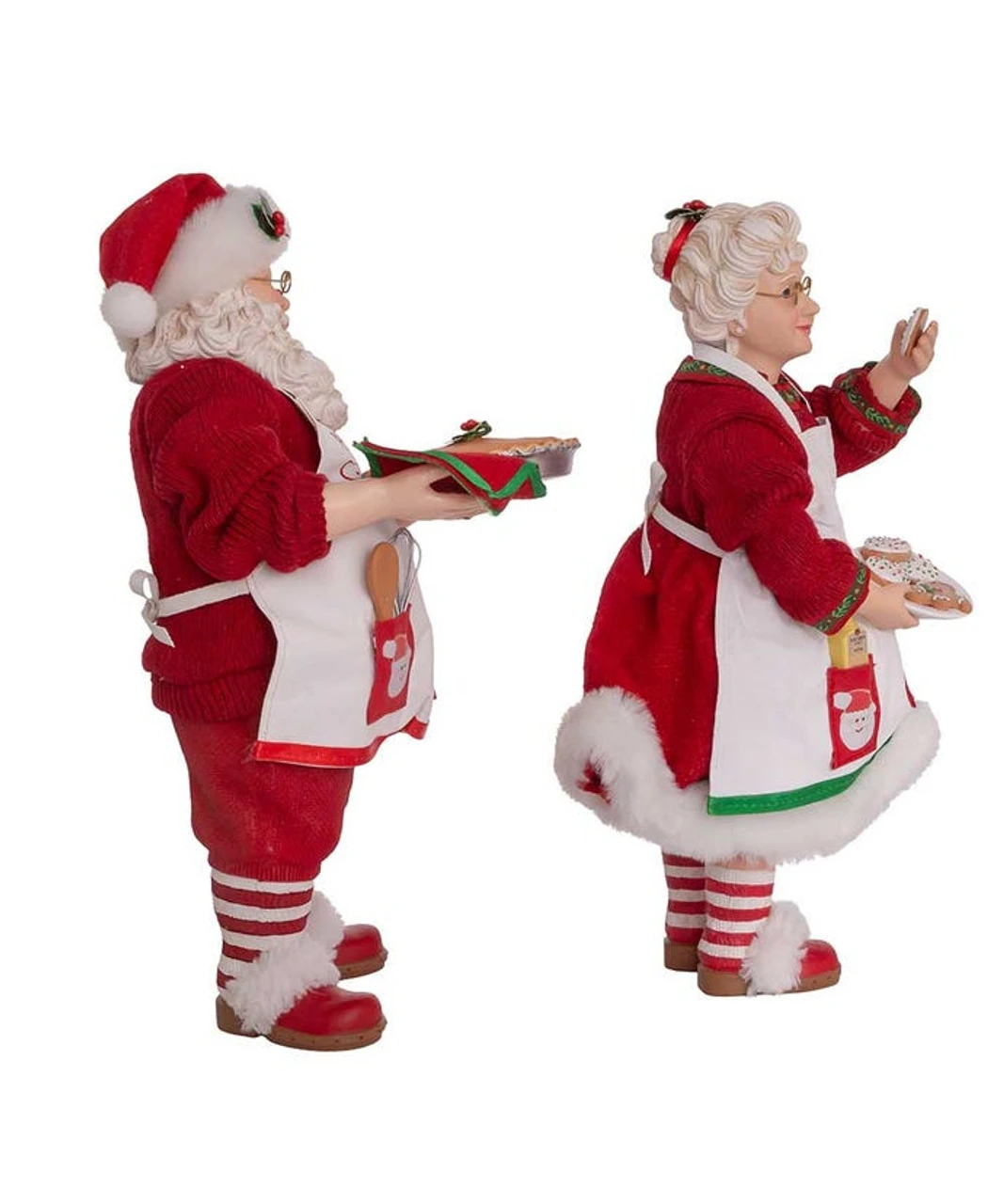 Kurt Adler 10.5" Fabriché™ Mr. And Mrs. Claus Dessert Set, 2-Piece Set 5 Kurt Adler 10.5" Fabriché™ Mr. And Mrs. Claus Dessert Set, 2-Piece Set - Image 3