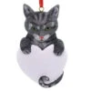Personalized Gray Tabby Cat Ornament -Ornaments Shop gray cat done 65989.1653765418