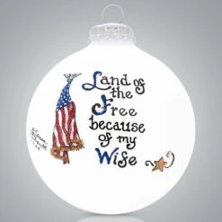 Heart Gifts By Teresa - Land Of The Free Wife Ornament -Ornaments Shop heartgiftsbyteresalandofthefreewifeornament 62540.1560450921