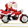 Personalized Santa And Mrs. Claus On Motorcycle Ornament