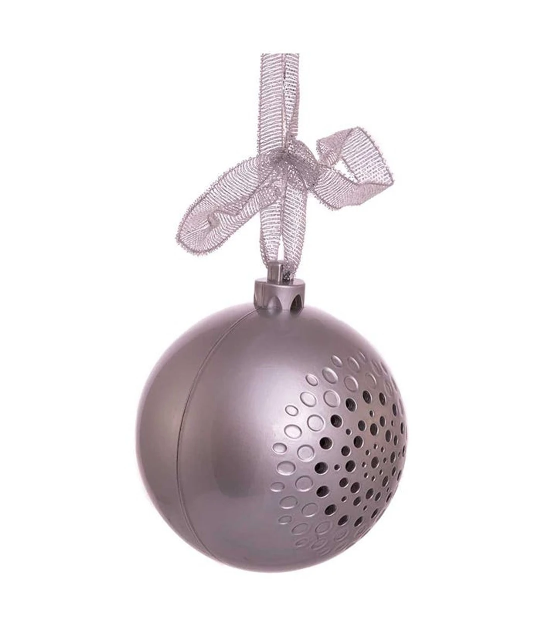 Kurt Adler 70MM Musical Silver Bluetooth Ornament Ball 5 Kurt Adler 70MM Musical Silver Bluetooth Ornament Ball - Image 3
