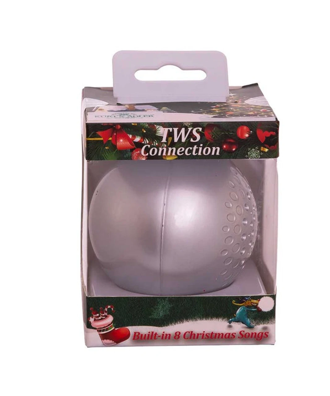 Kurt Adler 70MM Musical Silver Bluetooth Ornament Ball 3 Kurt Adler 70MM Musical Silver Bluetooth Ornament Ball