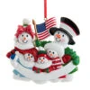 Kurt Adler Personalized Patriotic Snow Family Of 5 Ornament -Ornaments Shop w8516 73054.1622548328
