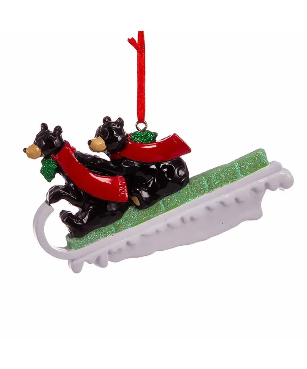 Kurt Adler Black Bear Sled Family Of 2 Ornament For Personalization 2 Kurt Adler Black Bear Sled Family Of 2 Ornament For Personalization